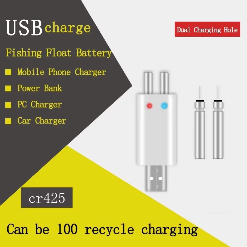 Fish Finder Charger - Pengisi daya USB baterai CR425 CR322