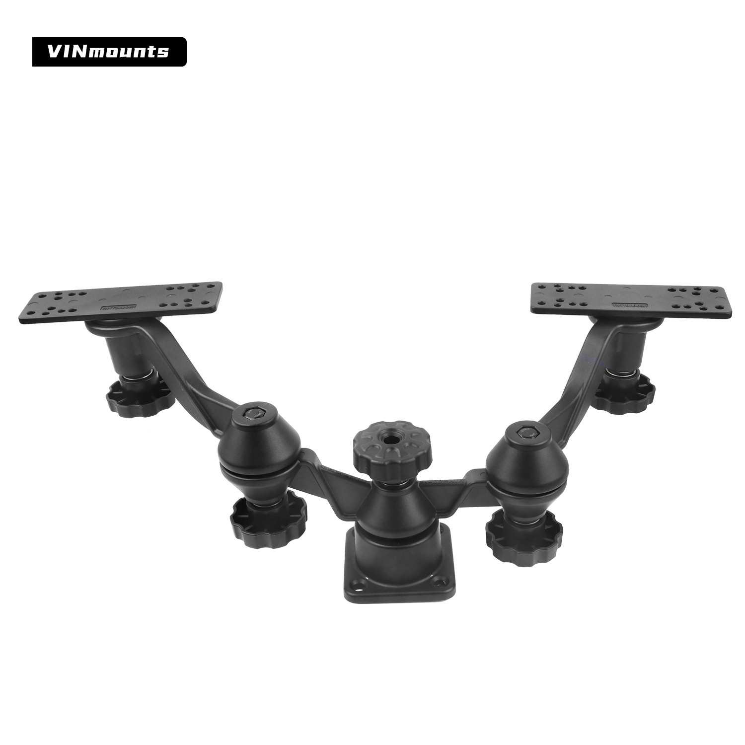 Fish Finder - Braket fishfinder lengan ganda horizontal, 360